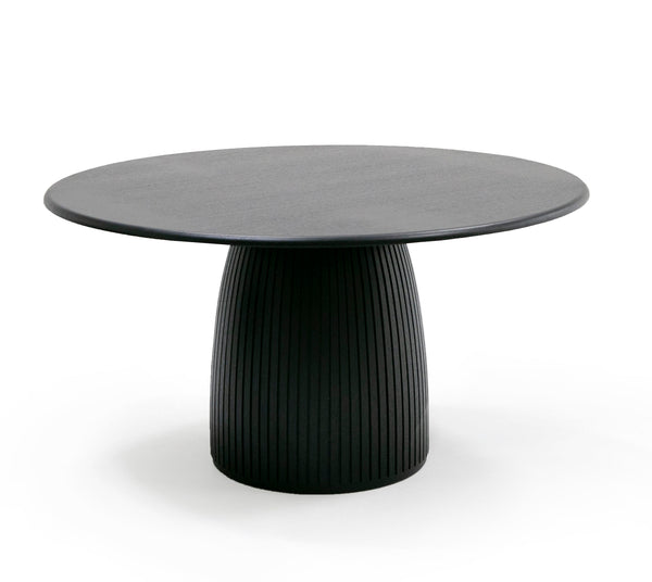 Modrest Lander Modern Mid Century Black Oak Round Dining TableModel VGDW-J3630-1-BLK