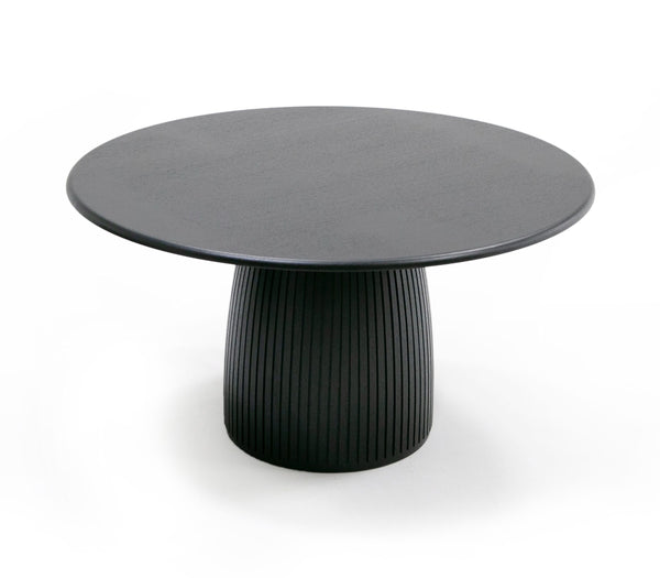 Modrest Lander Modern Mid Century Black Oak Round Dining TableModel VGDW-J3630-1-BLK