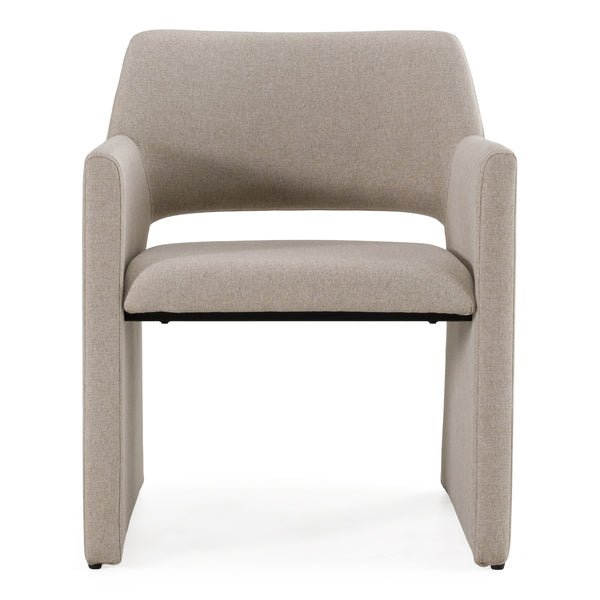 Lasara Modern Beige Fabric Dining Chair
