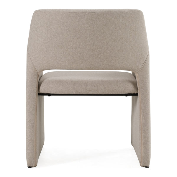 Lasara Modern Beige Fabric Dining Chair