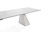 Modrest Latrobe Modern White Ceramic Quartz 118" Extendable Dining Table Model VGYFDT8765-5C-WHT-DT