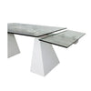 Modrest Latrobe Modern Extendable Quartz Stone & Glass Dining Table Model VGYFDT8765-5-DT-WHT