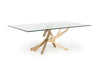 Modrest Legend Modern Glass & Gold Dining Table Model VGVCT8111-GLD