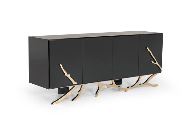 Modrest Legend Modern Black & Gold Buffet Model VGVCG8111-BLK