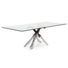 Modrest Legend Modern Glass & Stainless Steel Dining Table Model VGVCT8111-STL