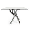 Modrest Legend Modern Glass & Stainless Steel Dining Table Model VGVCT8111-STL