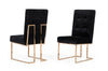 Modrest Legend Modern Black & Rosegold Dining Chair (Set Of 2) Model VGVCB012-BLK-DC
