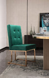 Modrest Legend Modern Green Velvet & Rosegold Dining Chair (Set Of 2) Model VGVCB012-GRN