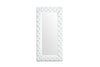 Modrest Legend Modern White Bonded Leather Floor Mirror Model VGVCJ8111-3H-WHT-MIR
