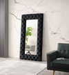 Modrest Legend Transitional Black Velvet Floor Mirror Model VGVCJ8111-3H-BLK-MIR