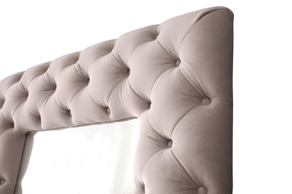 Modrest Legend Transitional Grey Velvet Floor Mirror Model VGVCJ8111-3H-GRY-MIR