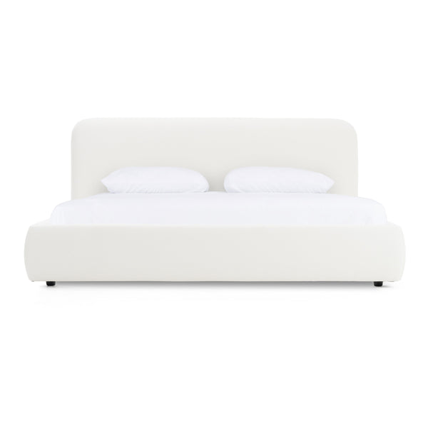 Modrest Liam Modern Ivory Fabric Upholstered Bed Model VGKK-KF.B2007-IVY