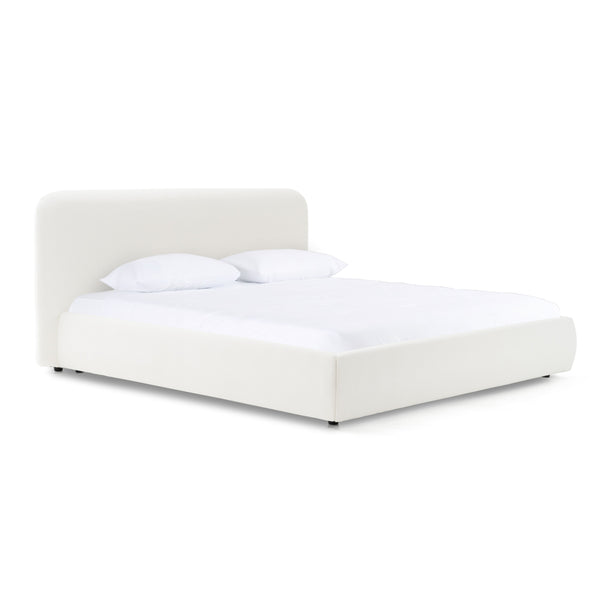 Modrest Liam Modern Ivory Fabric Upholstered Bed Model VGKK-KF.B2007-IVY