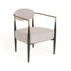 Modrest Liberty Modern Beige Fabric & Black & Gold Accent Chair Model VGDW-L-C500-BGE