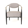 Modrest Liberty Modern Beige Fabric & Black & Gold Accent Chair Model VGDW-L-C500-BGE