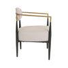 Modrest Liberty Modern Beige Fabric & Black & Gold Accent Chair Model VGDW-L-C500-BGE