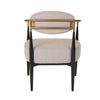 Modrest Liberty Modern Beige Fabric & Black & Gold Accent Chair Model VGDW-L-C500-BGE