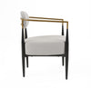 Modrest Liberty Modern Light Grey Fabric & Black & Gold Accent Chair Model VGDW-L-C500-009