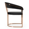 Modrest Linda Modern Black Velvet And Rosegold Dining Chair Model VGZA-Y429-RG-BLK-DC