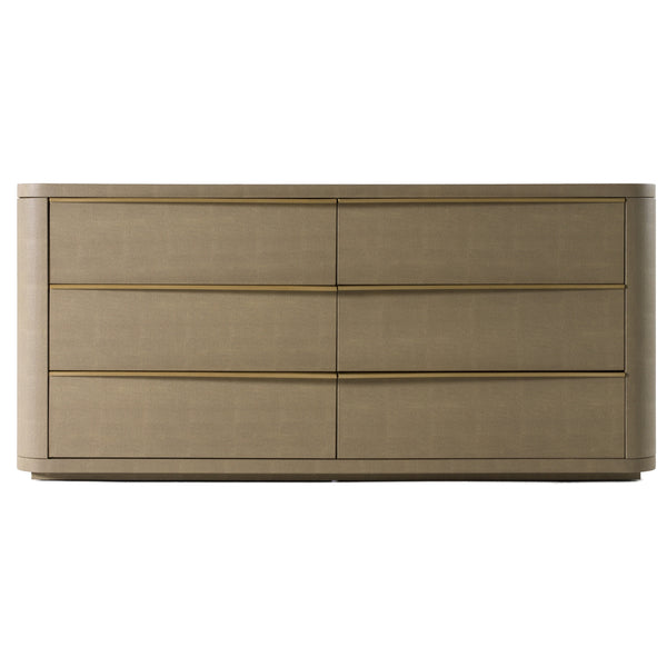 Modrest Lois Modern Beige Shagreen & Brass Dresser Model VGVC-J2408-D