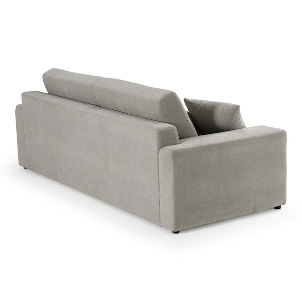 Loki Modern Grey Fabric 3-Seat Sofa