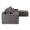Loki Modern Grey Fabric Right Facing Sectional Sofa