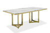 Modrest Loomis White Marble & Gold Dining Table Model VGZAT1301