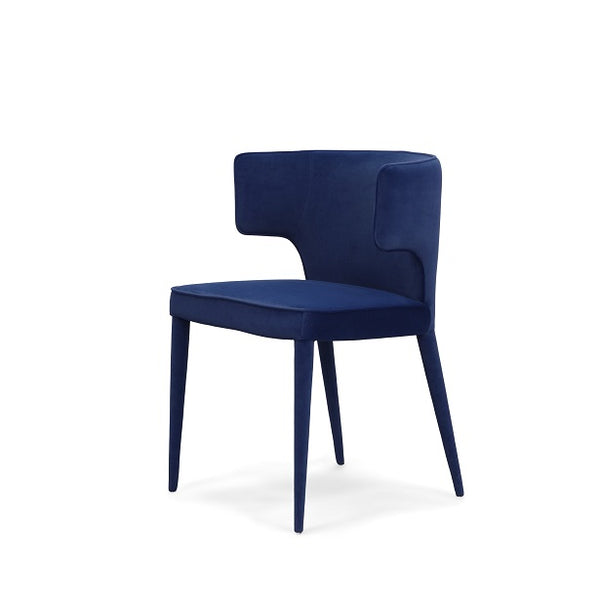 Modrest Lucero Modern Blue Velvet Dining Armchair Model VGYFDC1021F-BLU-DC