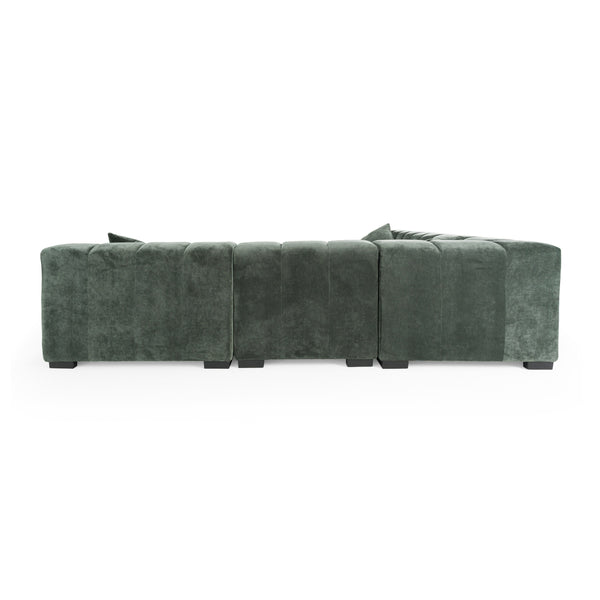 Divani Casa Ludwig Modern Dark Green Fabric Modular Sectional Model VGDW-DS1021-GRN