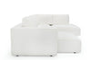 Divani Casa Lulu Modern White Fabric Modular Sectional Sofa With Left Facing Chaise Model VGSX-F22053-LAF-WHT