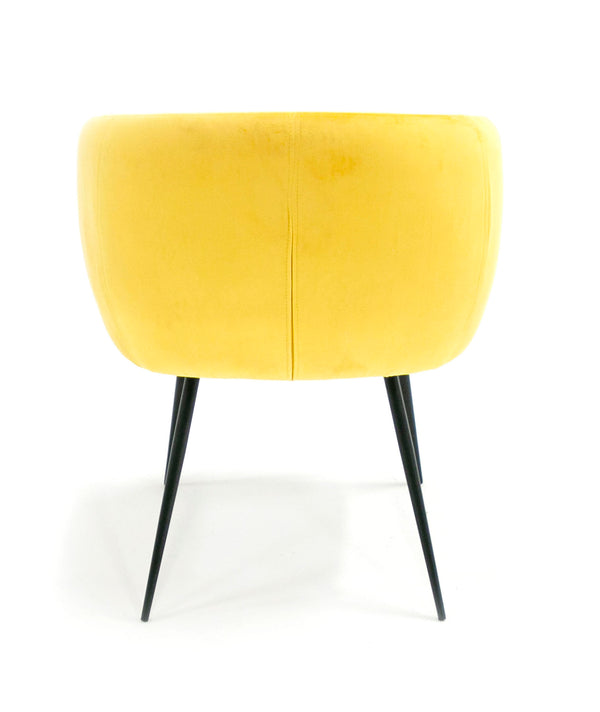Modrest Luzerne Modern Yellow Velvet Dining Chair Model VGYFDC1041-YEL-DC