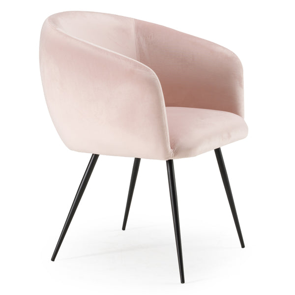 Luzerne Modern Pink Velvet Dining Chair