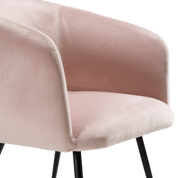 Luzerne Modern Pink Velvet Dining Chair