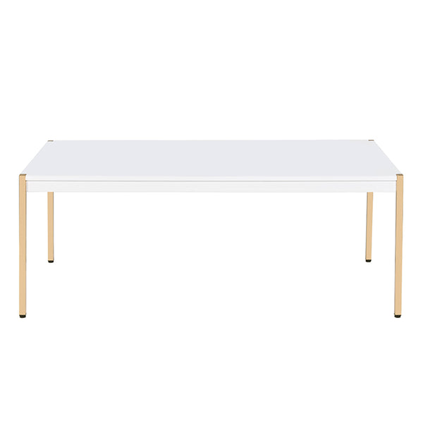 ACME Otrac White & Gold Coffee Table Model LV00034