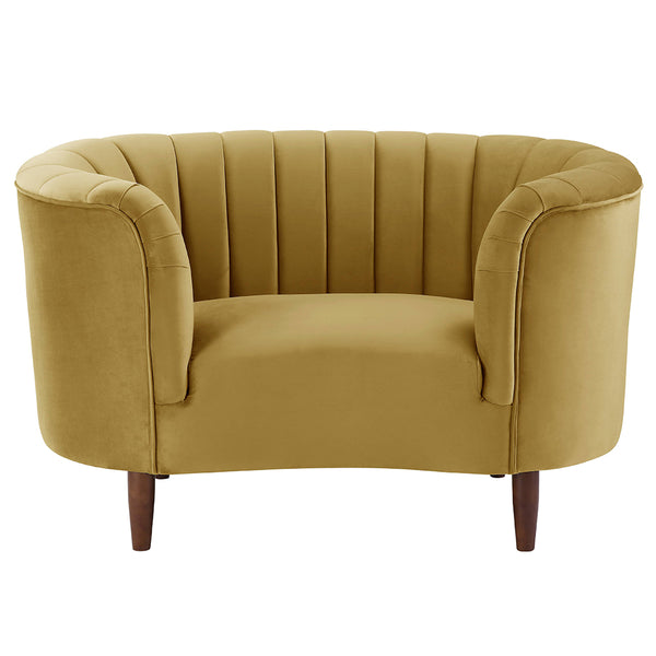 ACME Millephri Olive Yellow Velvet Chair Model LV00165