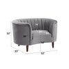 ACME Millephri Gray Velvet Chair Model LV00168