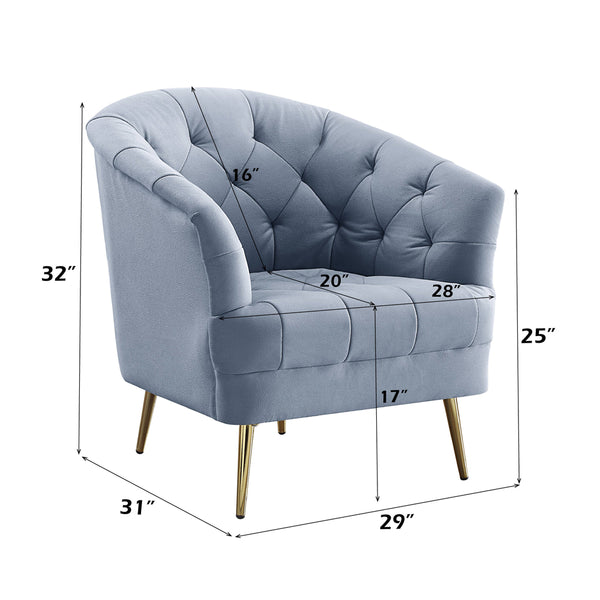 ACME Bayram Light Gray Velvet Chair Model LV00208