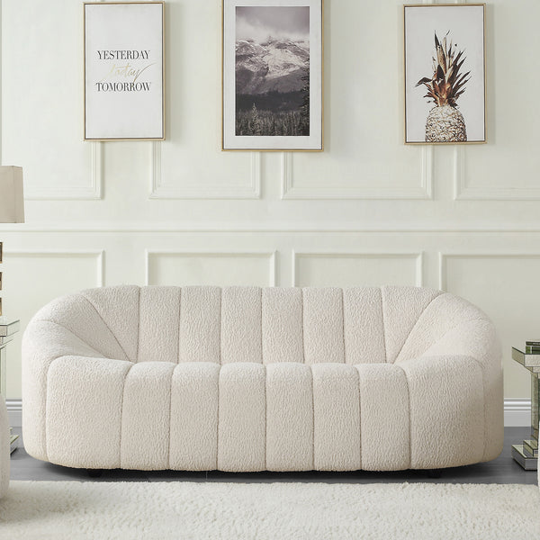 ACME Osmash White Teddy Sherpa Sofa Model LV00229