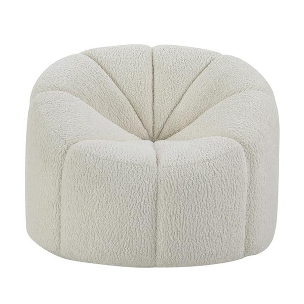 ACME Osmash White Teddy Sherpa Chair with Swivel Model LV00230