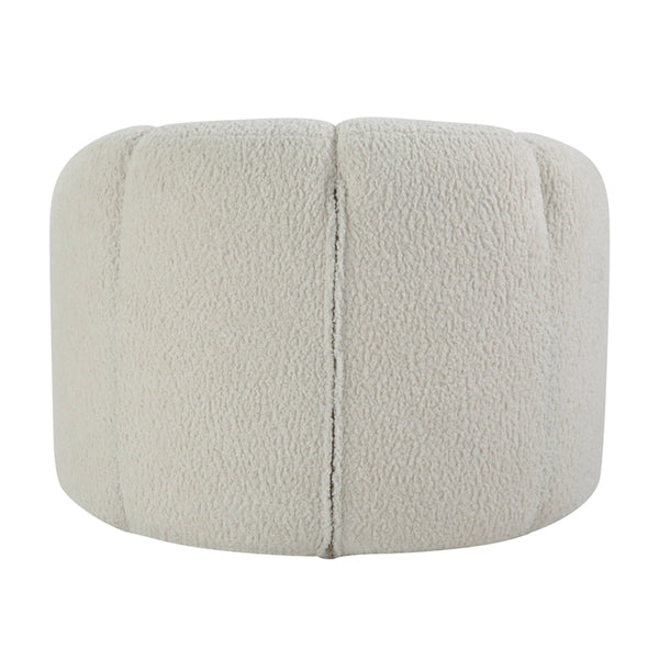 ACME Osmash White Teddy Sherpa Chair with Swivel Model LV00230