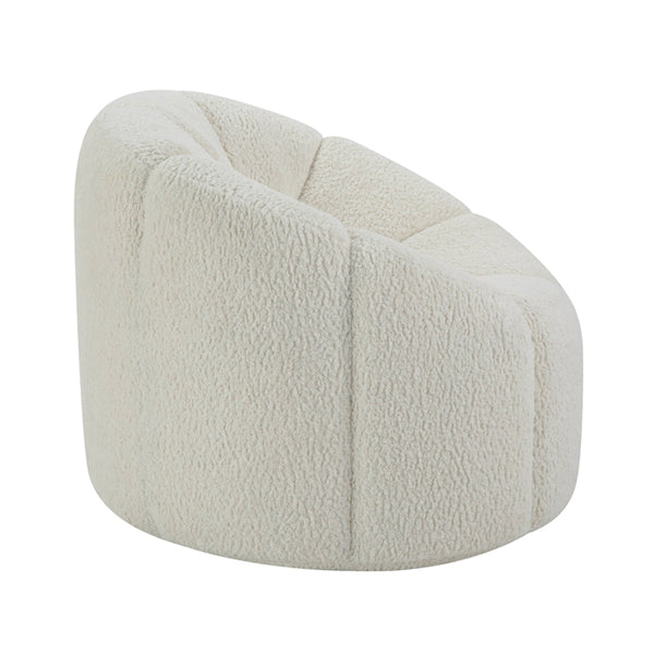 ACME Osmash White Teddy Sherpa Chair with Swivel Model LV00230