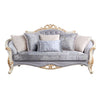 ACME Galelvith Gray Fabric Sofa with 6 Pillows Model LV00254