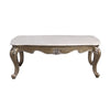ACME Elozzol Natural Marble Top & Antique Bronze Coffee Table Model LV00302