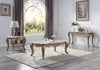 ACME Elozzol Natural Marble Top & Antique Bronze End Table Model LV00303