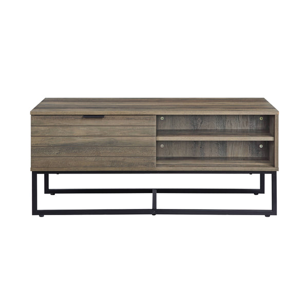 ACME Homare Rustic Oak & Black Coffee Table Model LV00323