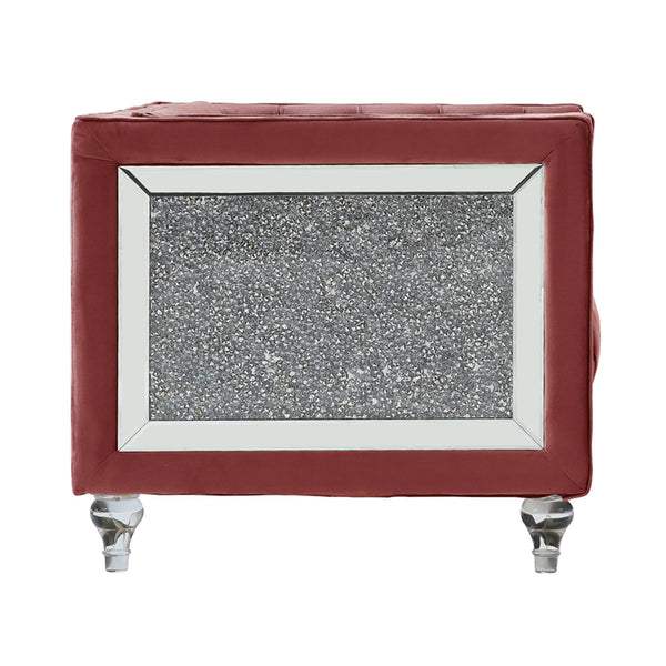 ACME HeiberoII Pink Velvet Chair Model LV00329