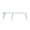 ACME Patina White & Chrome Coffee Table Model LV00363