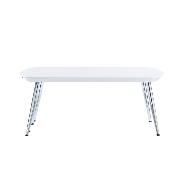 ACME Patina White & Chrome Coffee Table Model LV00363