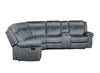ACME Dollum Two Tone Gray Nubuck Motion Sectional Sofa Model LV00398