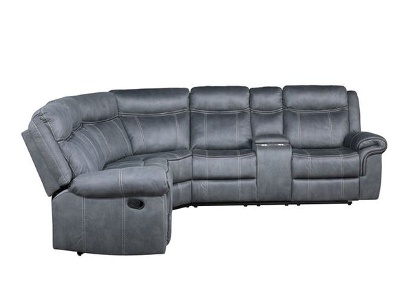 ACME Dollum Two Tone Gray Nubuck Motion Sectional Sofa Model LV00398